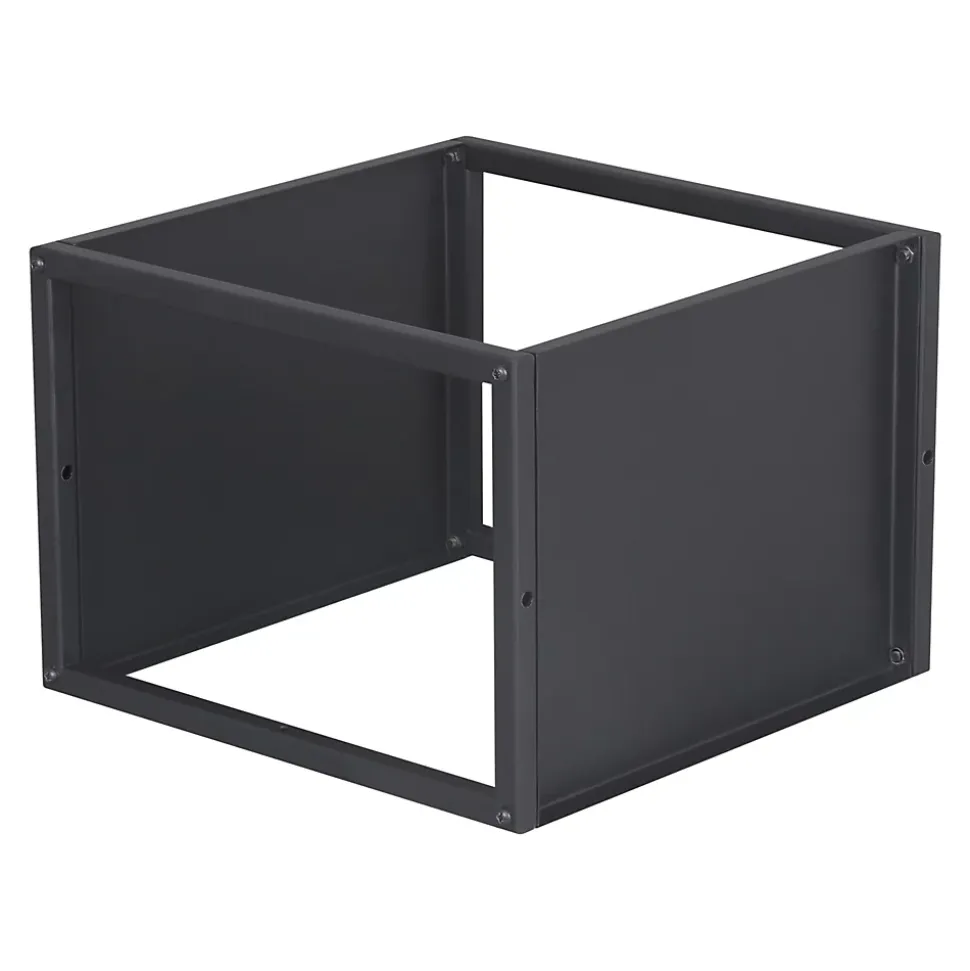 Set de 3 étagères murales Nostened acier 28 x 28 x 20 cm noir en.casa