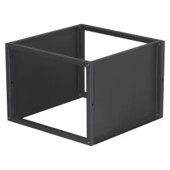 Set de 4 étagères murales Nostened acier 28 x 28 x 20 cm noir en.casa