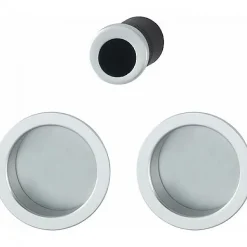 Set pour porte coulissante F94 chromé satiné aveugle - HOPPE - 3947849