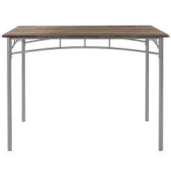 Set table de salle à manger avec 4 chaises 110 cm marron/bois flotté MDF/acier