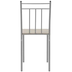 Set table de salle à manger avec 4 chaises 110 cm chêne clair pieds en acier
