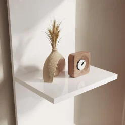 SIRHONA Ensemble de Maquillage - 1x Coiffeuse Blanche 120x40x75cm + 2x Etagère de Rangement 160x58x30cm + 1x Miroir LED 58x45x12cm