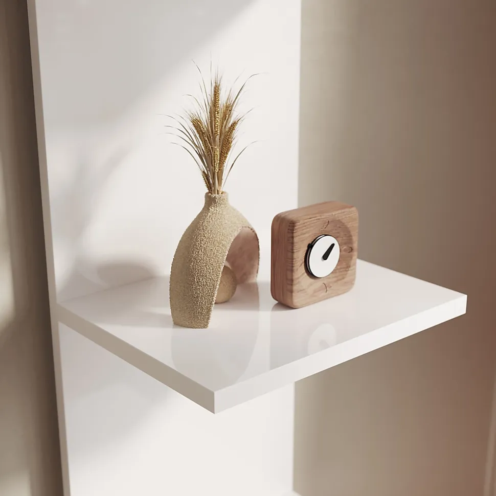 SIRHONA Ensemble de Maquillage - 1x Coiffeuse Blanche 120x40x75cm + 2x Etagère de Rangement 160x58x30cm + 1x Miroir LED 58x45x12cm