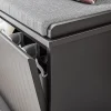 SoBuy Banc à Chaussures avec Assise et 2 Abattants, Noir, Capacité 158 kg