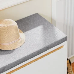 SoBuy Banc de Rangement à Chaussures avec Abattant Réglable et Coussin, 115kg