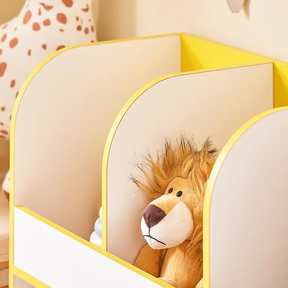 SoBuy Meuble de Rangement Enfant Organisateur de Jouets et Livres Bibliothèque