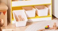 SoBuy Meuble de Rangement Enfant Organisateur de Jouets et Livres Bibliothèque