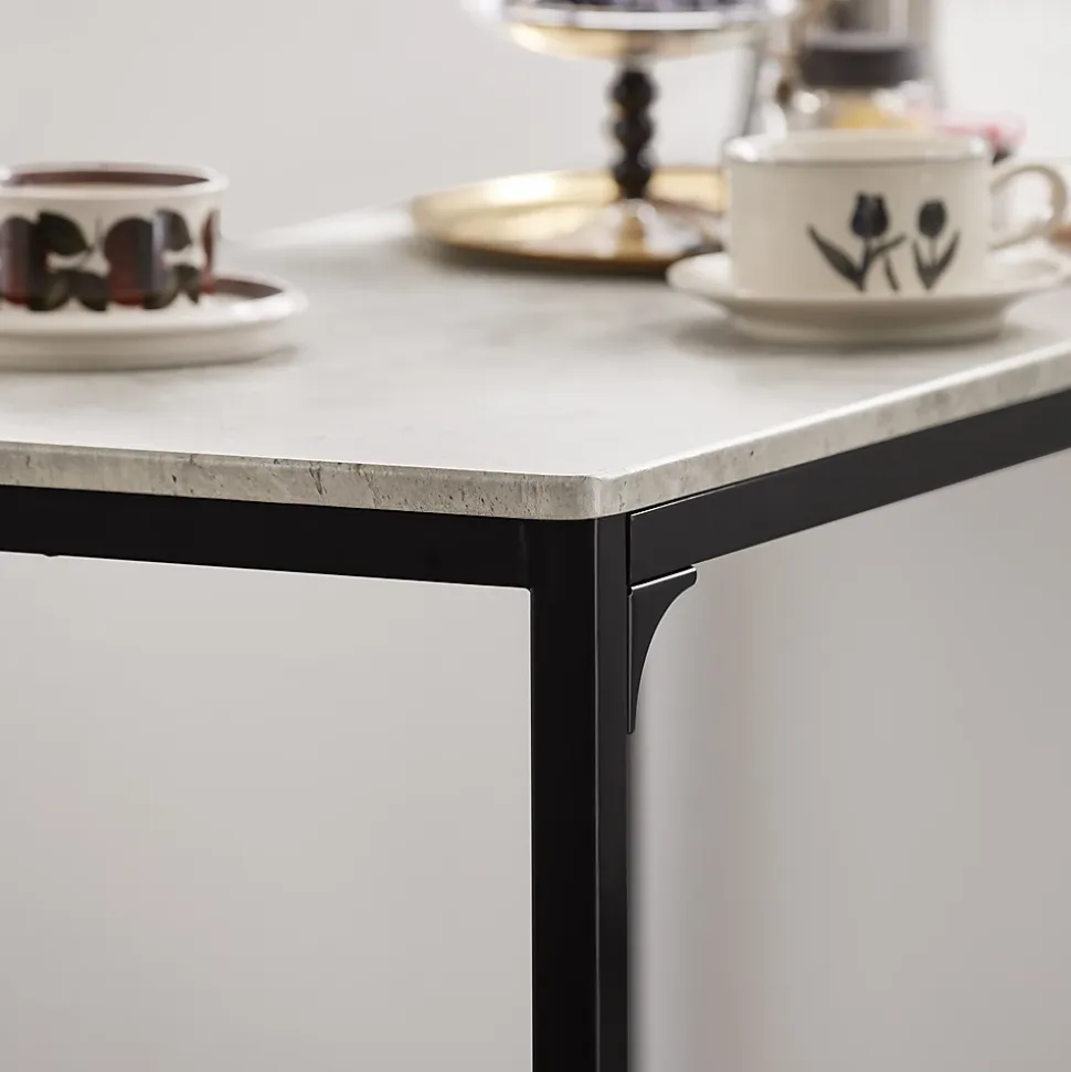 SoBuy OGT03-HG Set Table de Bar avec 2 Tabourets Hauts en Noir pour Cuisine ou Salon