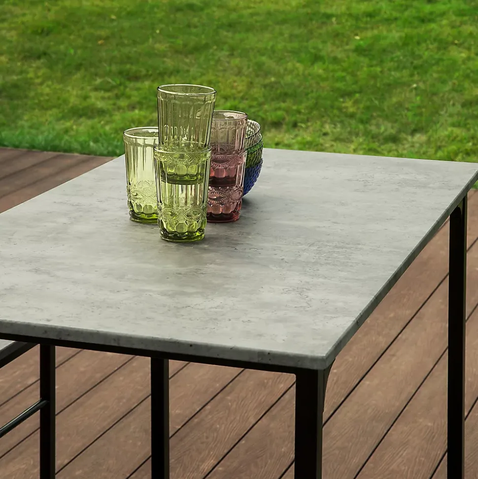 SoBuy OGT11-HG Table de bar bistrot avec 4 tabourets, ensemble en bois couleur chêne clair