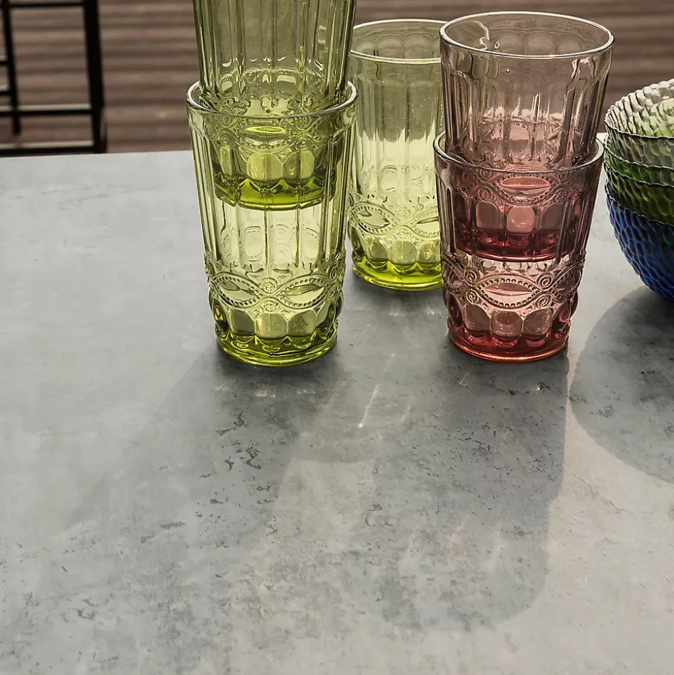 SoBuy OGT11-HG Table de bar bistrot avec 4 tabourets, ensemble en bois couleur chêne clair