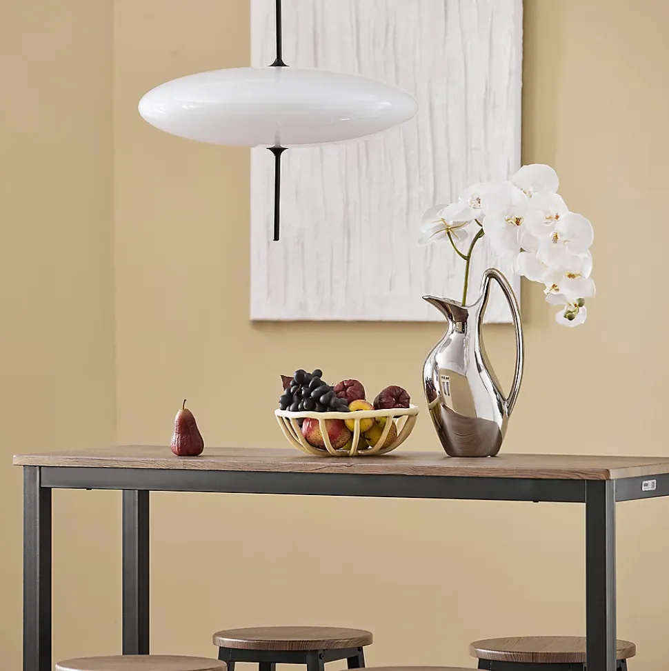 SoBuy OGT22-SCH Set de 1 Table + 4 Tabourets Ensemble Table Mange-Debout Cuisine