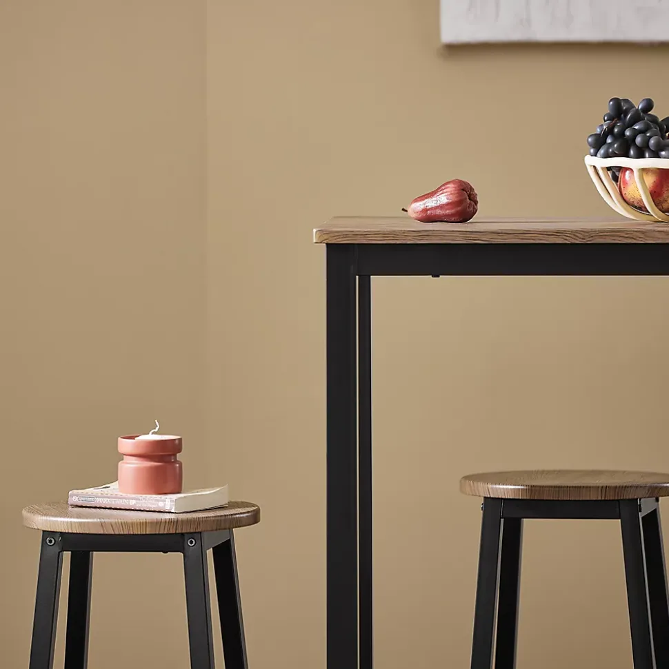 SoBuy OGT22-SCH Set de 1 Table + 4 Tabourets Ensemble Table Mange-Debout Cuisine