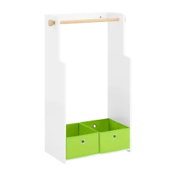 SoBuy Porte-Vêtements Enfant Penderie Garde-Robe Étagère pour Chambre 60x35x110 cm KMB109-W