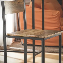 SoBuy Set de Table de Bar Extensible avec 2 Chaises Hautes en Bois Massif