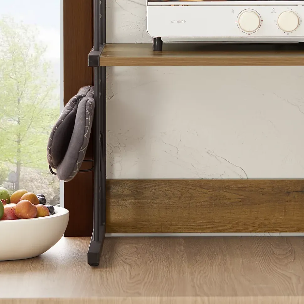 SoBuy Support pour Micro-Ondes à Double Étagère en Fer avec Charge Max 40 kg KCR08-PF