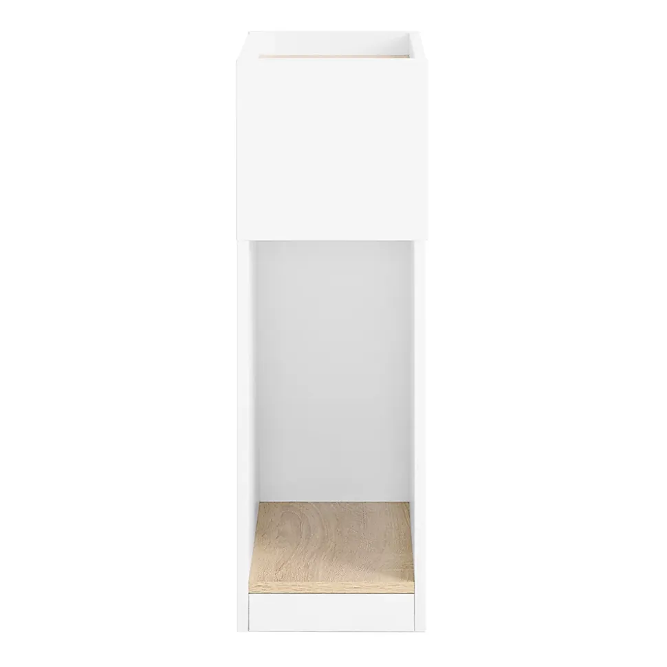 SoBuy Table de chevet blanche à 3 étagères 20x35x60cm Fonctionnel FBT171-NW