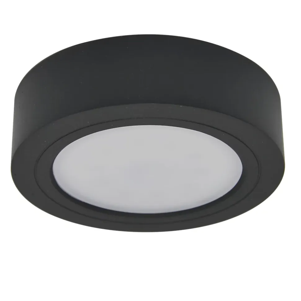 Spot à pile Mohun LED intégrée variation de blancs IP20 dimmable 50lm 1W Ø8xH.2,5cm noir GoodHome
