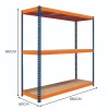 S-Rax Rayonnage à 3 Étagères 180 cm x 180 cm x 60 cm