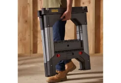 STANLEY Lot de 2 tréteaux bi-matière ajustables FatMax