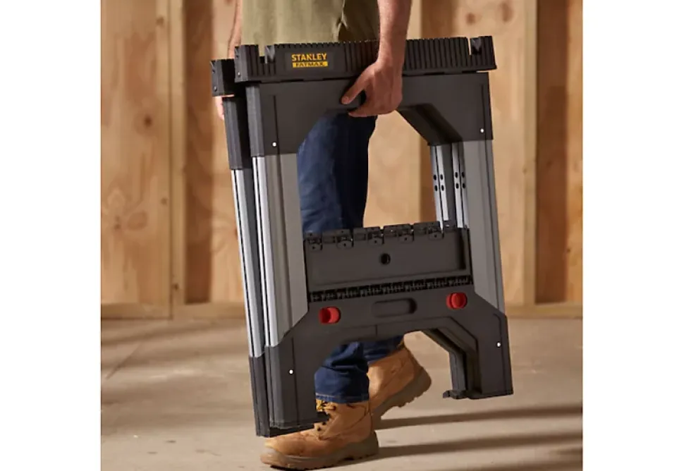 STANLEY Lot de 2 tréteaux bi-matière ajustables FatMax