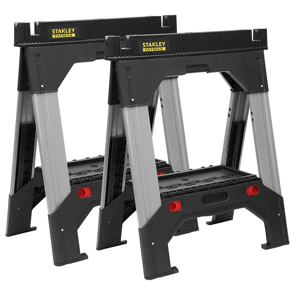 STANLEY Lot de 2 tréteaux bi-matière ajustables FatMax