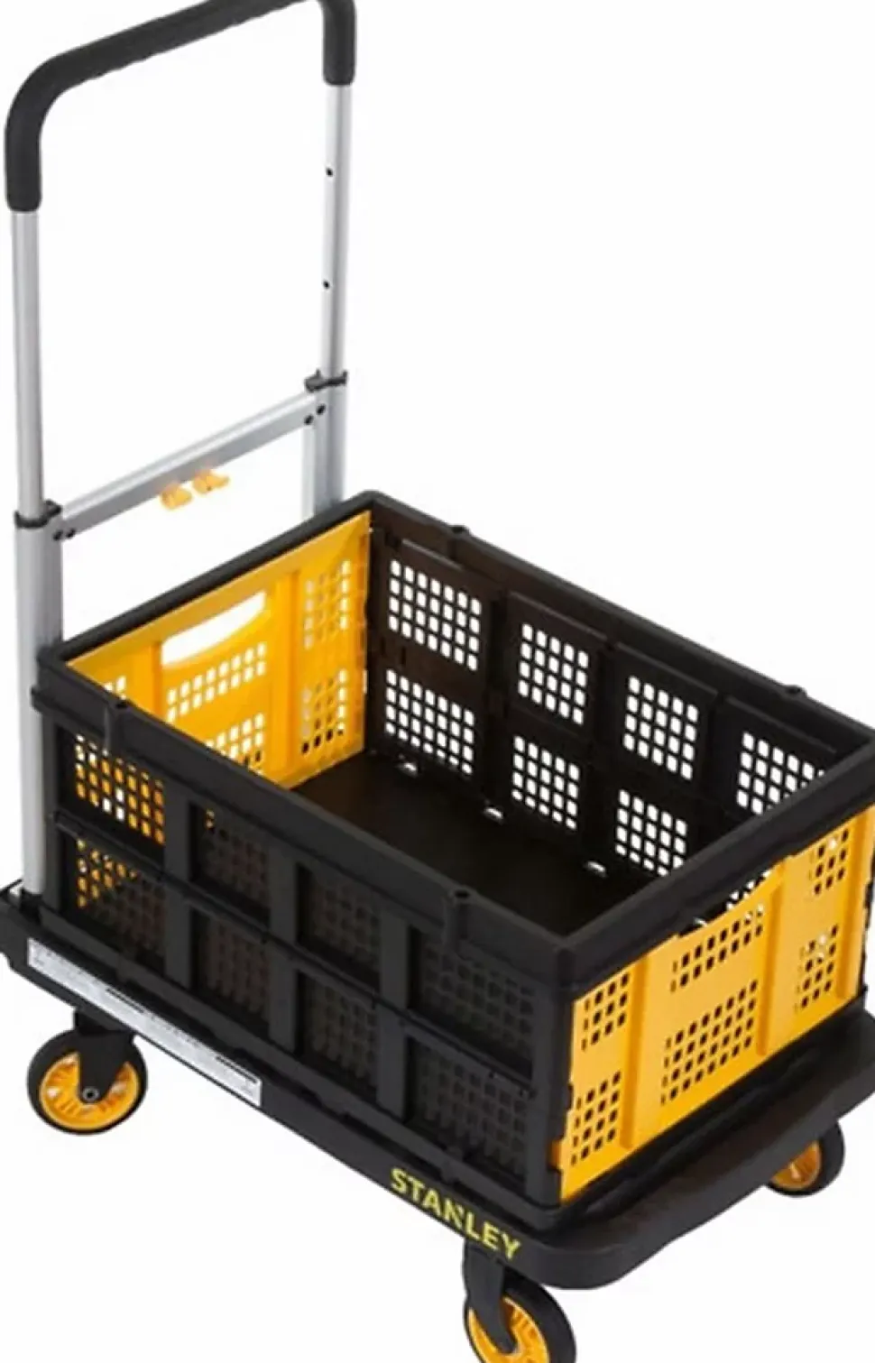 Stanley Opvouwbare Plate-forme PC517 - Max. 120KG - Aluminium - 68 x 41 x 92 CM - Plate-forme antidérapante - Zwart/Geel