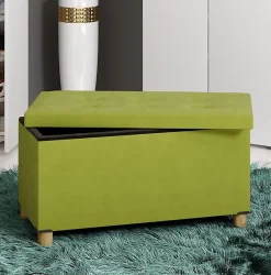 Stoff Sitztruhe Sitzbank Truhe Sizos L