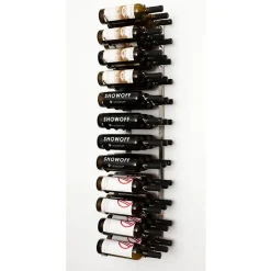 Support à bouteilles Série W4 pour 36 bouteilles, métal nickel brossé