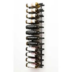 Support à bouteilles Série W4 pour 24 bouteilles, métal nickel brossé