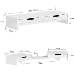 Support de Moniteur écran Ergonomique pour Ordinateur Portable, écran TV, BBF04-W, SoBuy