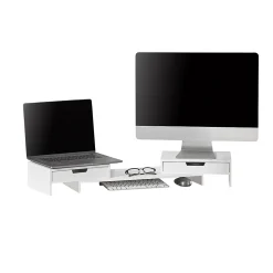 Support de Moniteur écran Ergonomique pour Ordinateur Portable, écran TV, BBF04-W, SoBuy