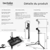 Support de réparation en acier enduit de poudre pour vélo pliable jusqu'à 50 kg hauteur réglable TECTAKE
