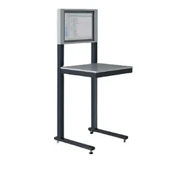 Support informatique sur patins - Ecran 22 pouces - Gris clair - W040010009-GC