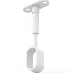 Support intermédiaire réglable par vissage blanc pour tringle de penderie 1,5 m de 3 x 1,5 cm