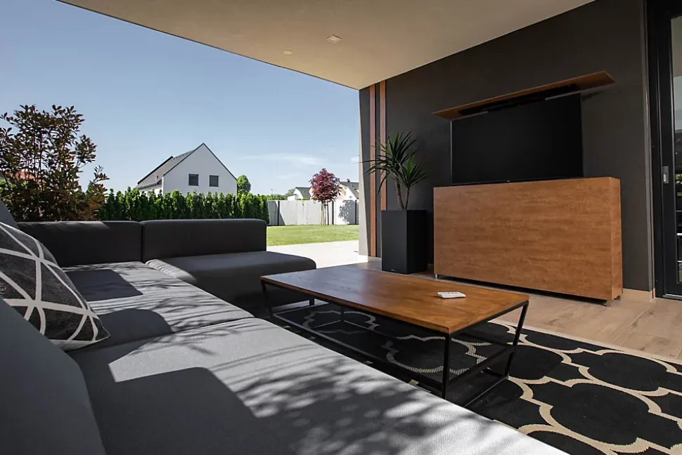 Support Meuble TV pour la maison et le jardin - décor en bois