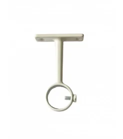 Support Oeil Fixe en Acier Blanc - Tringle Penderie diamètre 20 mm