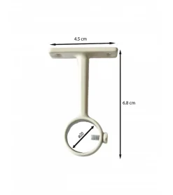 Support Oeil Fixe en Acier Blanc - Tringle Penderie diamètre 20 mm