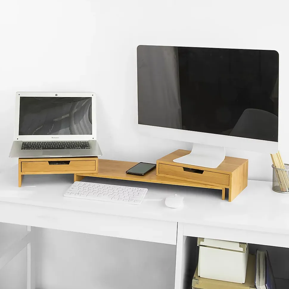 Support Ordinateur Portable ou écran TV avec Longueur et Angle Réglables, BBF04-N, SoBuy