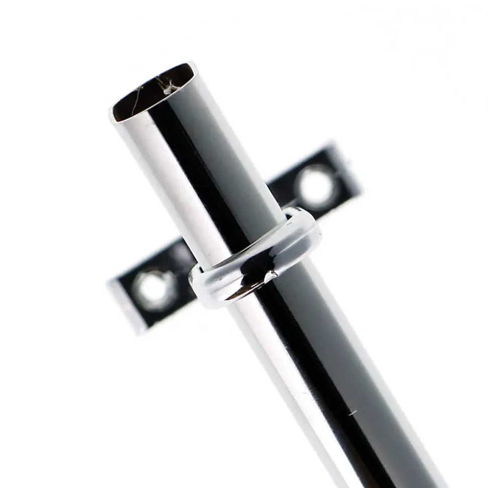 Support pour Barre de penderie Ovale en Acier Chromé Diam.30x15mm - Boulet
