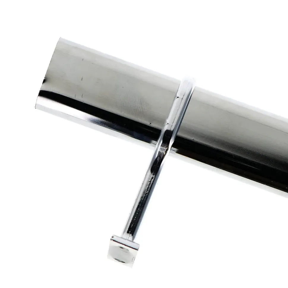 Support pour Barre de penderie Ovale en Acier Chromé Diam.30x15mm - Boulet