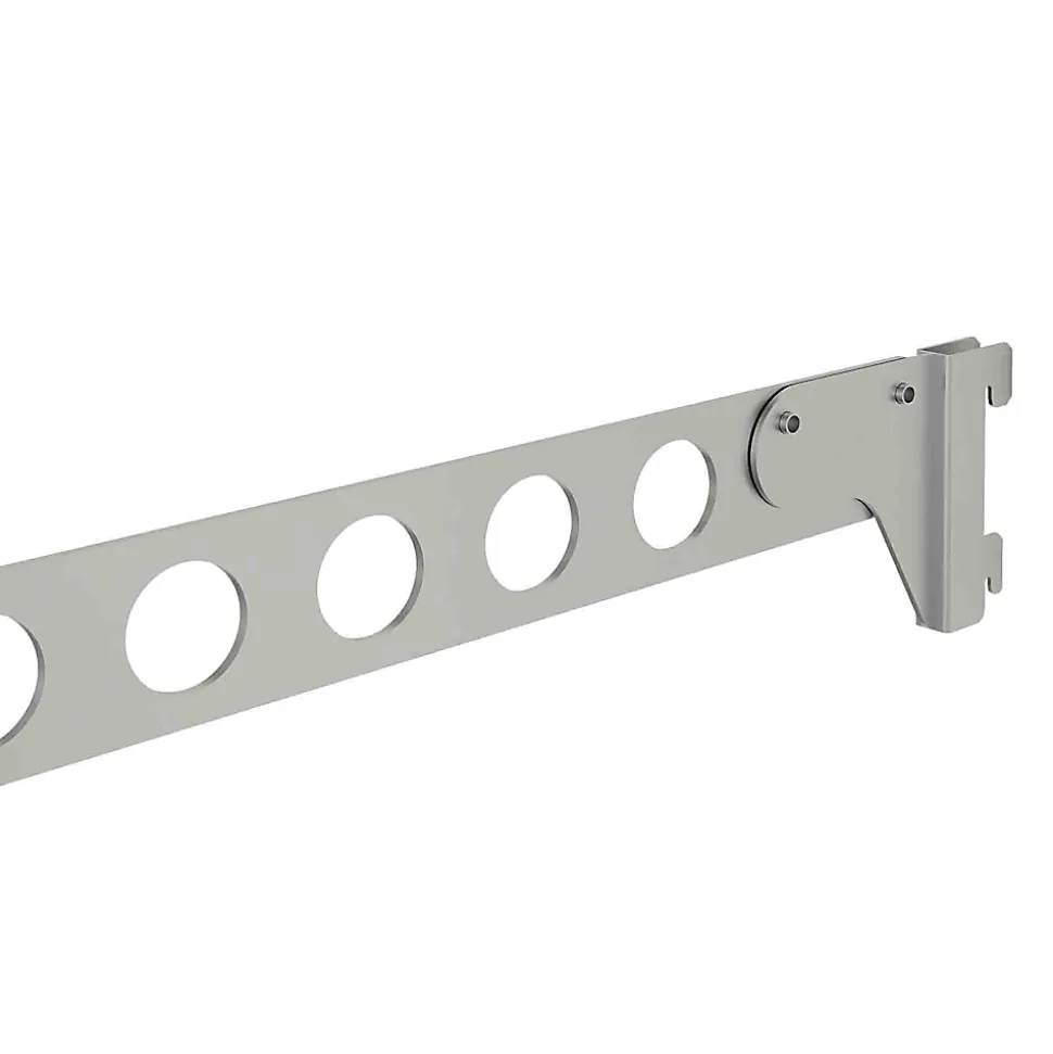 Support pour cintres fixe en acier thermo-laqué gris L. 66 cm