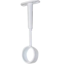 Support réglable aluminium blanc pour tringle de penderie Ø2,5 x 4 cm