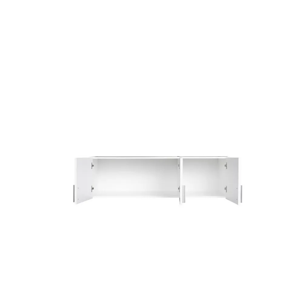 Surmeuble darmoire 3 portes Collection FLEX L136 x H40 x P54 cm Blanc brillant Style design