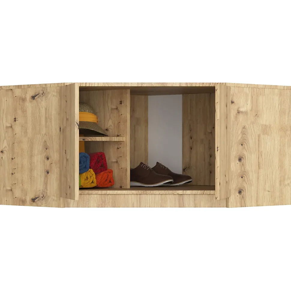 Surmeuble pour armoire AKORD S100 Chêne Artisan 100 cm 2 portes 3 étagères 100x50x55 cm