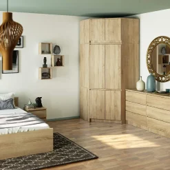Surmeuble pour armoire AKORD S100 Chêne Sonoma 100 cm 2 portes 3 étagères 100x50x55 cm