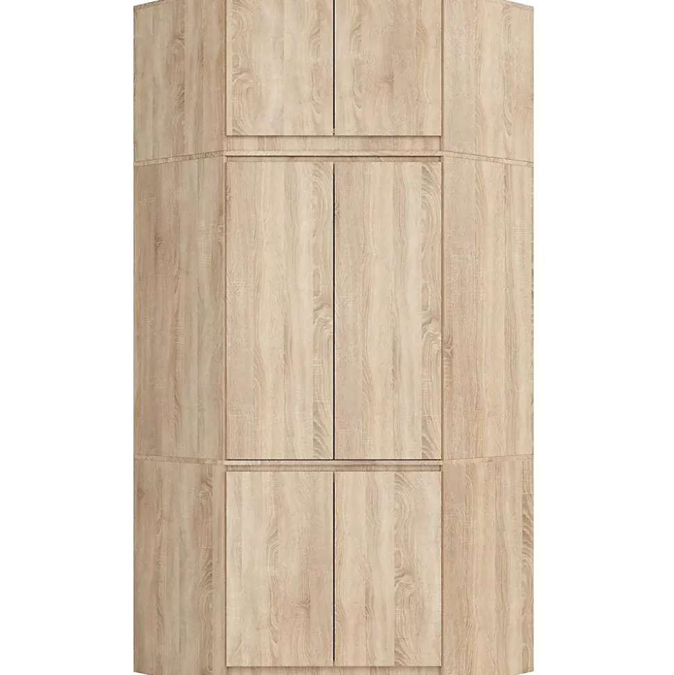 Surmeuble pour armoire AKORD S100 Chêne Sonoma 100 cm 2 portes 3 étagères 100x50x55 cm