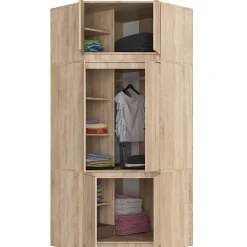 Surmeuble pour armoire AKORD S100 Chêne Sonoma 100 cm 2 portes 3 étagères 100x50x55 cm