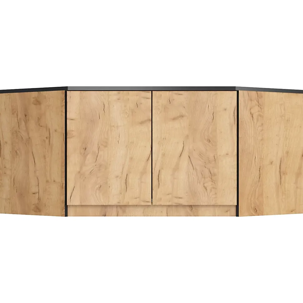 Surmeuble pour armoire AKORD S100 Chêne Craft 100 cm 2 portes 3 étagères 100x50x55 cm