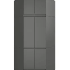 Surmeuble pour armoire AKORD S100 Gris Graphite 100 cm 2 portes 3 étagères 100x50x55 cm