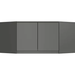 Surmeuble pour armoire AKORD S100 Gris Graphite 100 cm 2 portes 3 étagères 100x50x55 cm